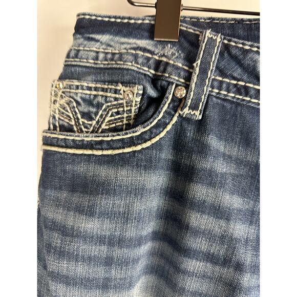 Vigoss The New York Capri Jeans Embellished Thick Stitch Women's Plus Size 20 - Picture 3 of 16
